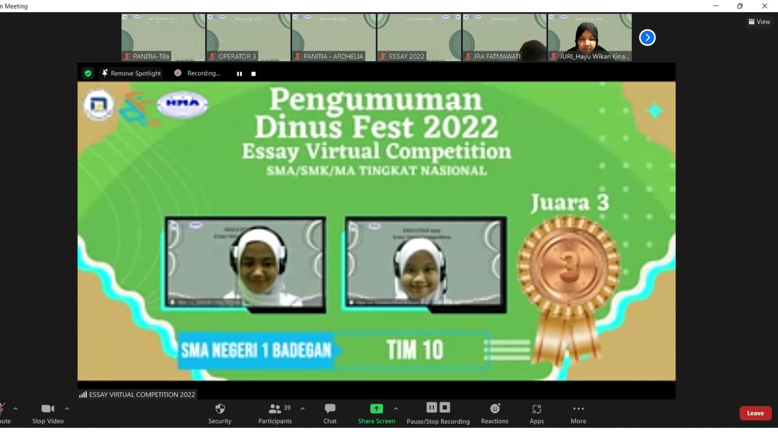 Juara 3 Essay Virtual Competition